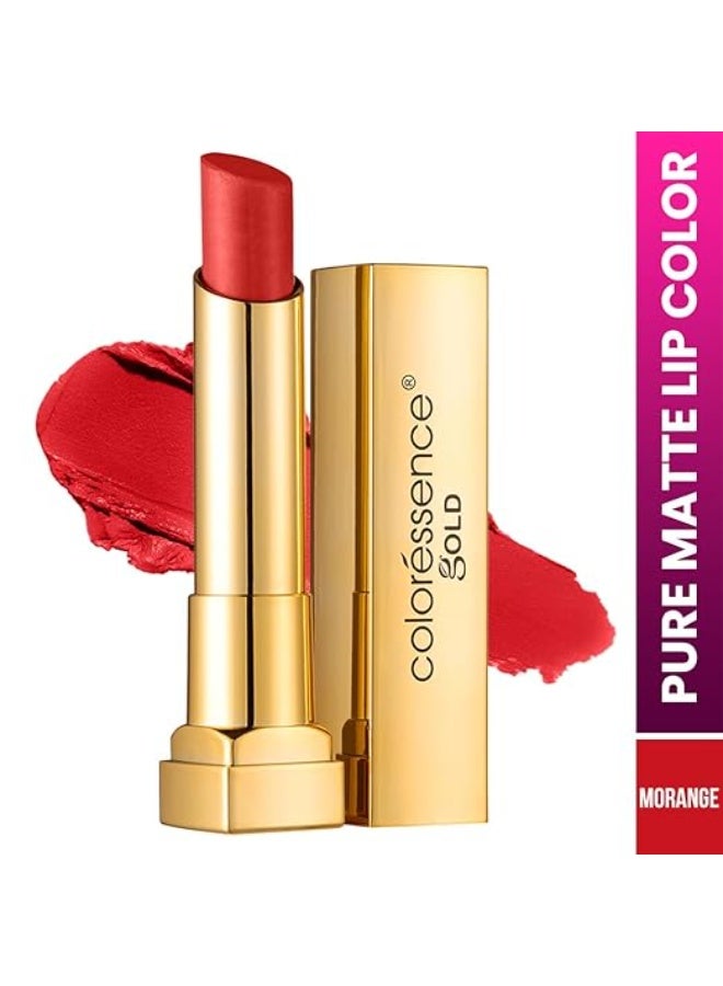 Coloressence Gold Pure Matte Lipstick, Morange | Long Lasting | Highly Pigmented | Rich  Matte Texture | Lightweight | Full Coverage - Image 2